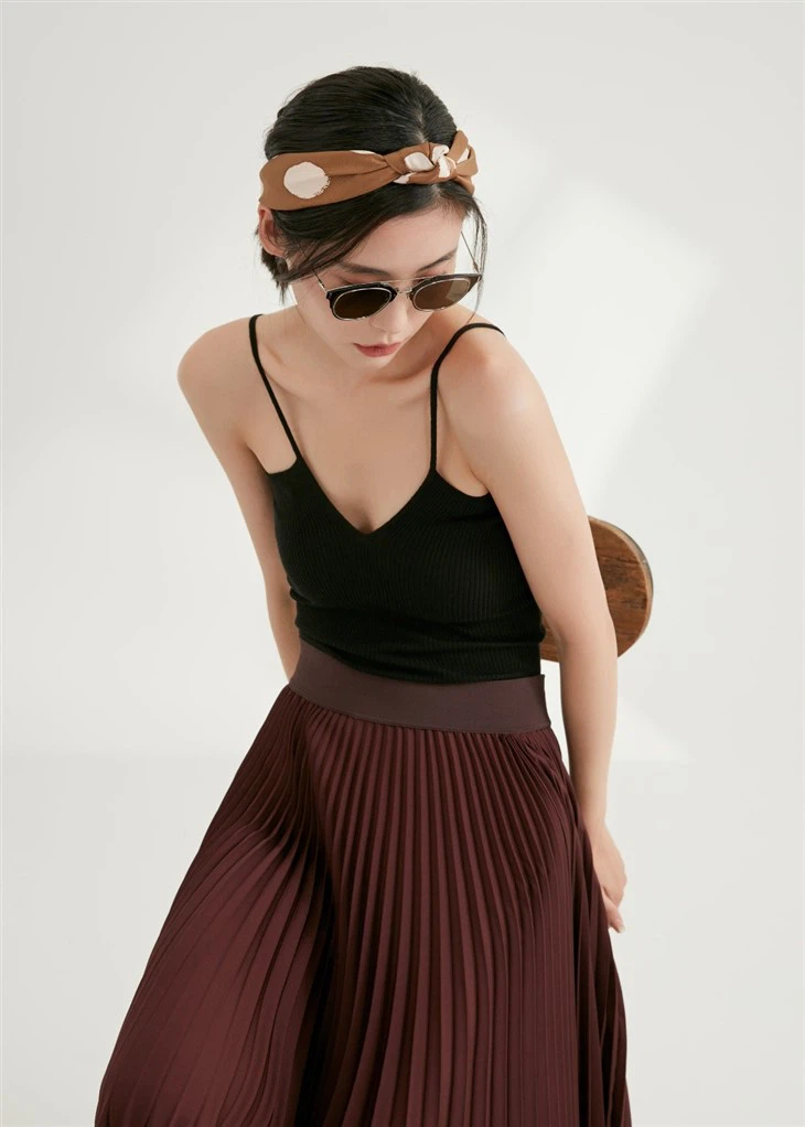 Brown Silk Scarf